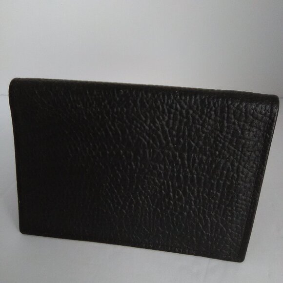 Men's Pebbled Grain Faux Leather Wallet Color Black - Picture 2 of 9